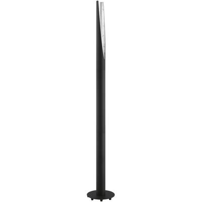 EGLO - Barbotto 1-Light Floor Lamp - Matte Black/Silver - 203388A
