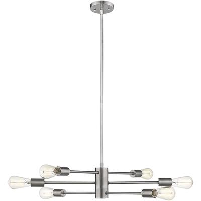 EGLO - Willlsboro 6-Light Open-Bulb Chandelier - Polished Nickel - 203475A