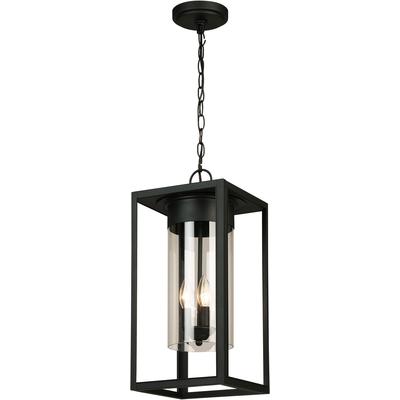 EGLO - Walker Hill 3-Light Outdoor Pendant - Matte Black - 203669A