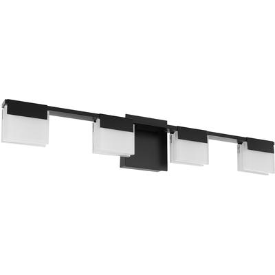 EGLO - Vente 4-Light Integrated LED Vanity Light - Black - 203964A