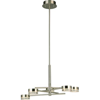 EGLO - Transton 5-Light Integrated LED Chandelier - Brushed Nickel - 203969A