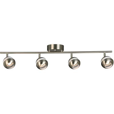 EGLO - Maple Park 4-Light Integrated LED Track Light - Brushed Nickel - 204013A