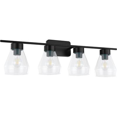 EGLO - Montey 1 4-Light Vanity Light - Matte Black - 204095A