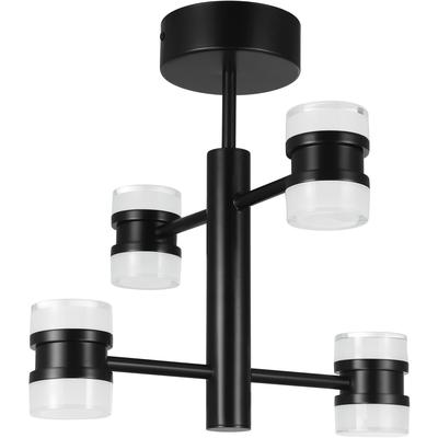 EGLO - Romendo 1 4-Light LED Ceiling Light - Matte Black - 204149A
