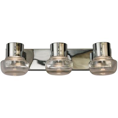 EGLO - Belby 3-Light Integrated LED Vanity Light - Chrome Shades - 204451A