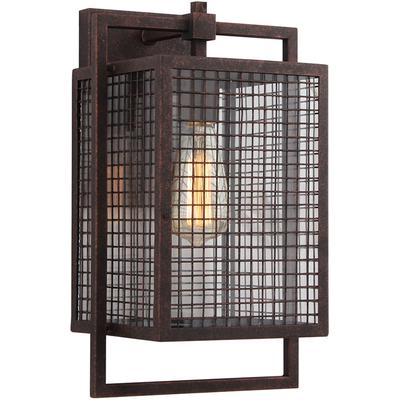 EGLO - Garraux 1-Light Outdoor Wall Light - Rust - 204548A