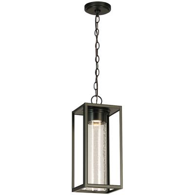 EGLO - Walker Hill 1-Light Integrated LED Outdoor Pendant - Black - 204708A