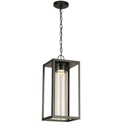 EGLO - Walker Hill 1-Light Integrated LED Outdoor Pendant - Black - 204709A