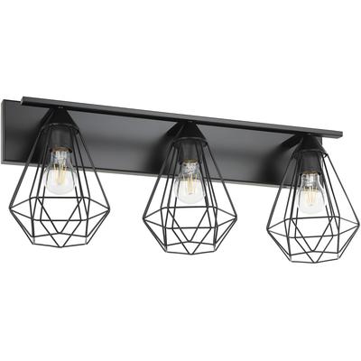 EGLO - Tarbes 3-Light Vanity Light - Matte Black - 205621A