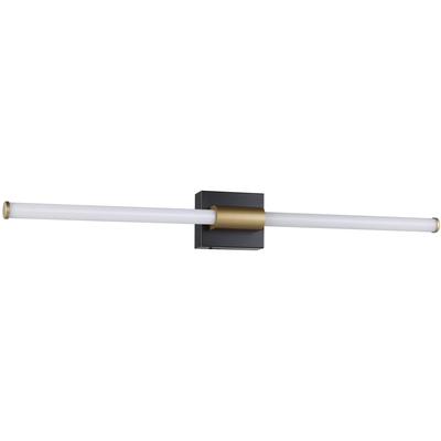 EGLO - Danika 1-Light LED Vanity Light - Matte Black/Brushed Nickel - 206373A