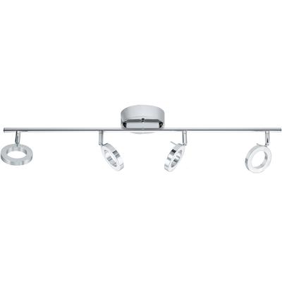 EGLO - Naudella 4-Light Integrated LED Fixed Track Light - Chrome - 31362A