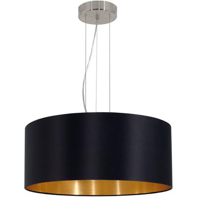 EGLO - Maserlo 3-Light Pendant - Satin Nickel/Black - 31605A