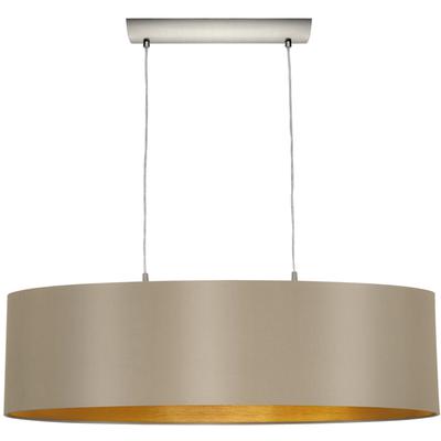 EGLO - Maserlo 2-Light Mult Light Pendant - Matte Nickel/Cappuccino - 31613A