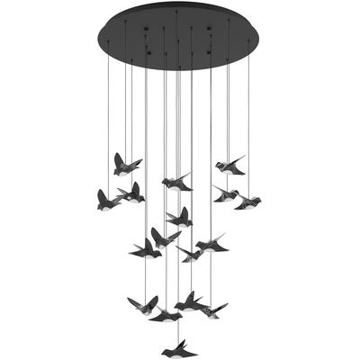 EGLO - Paratebueno 17-Light LED Cascade Pendant - Black - 390352A