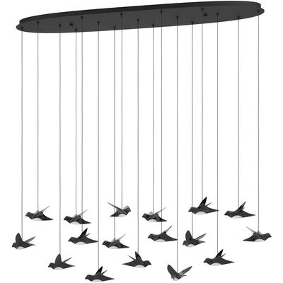 EGLO - Paratebueno 17-Light LED Linear Pendant - Black - 390353A