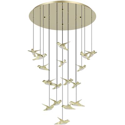 EGLO - Paratebueno 2 17-Light LED Cascaded Pendant - Brass - 390398A