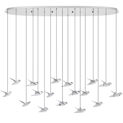 EGLO - Paratebueno 1 17-Light LED Linear Pendant - Chrome - 390403A