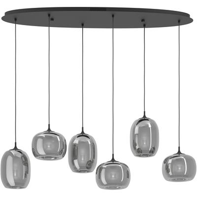EGLO - Larva 6-Light 3CCT LED Linear Pendant - Black - 390415A