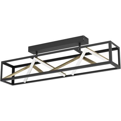 EGLO - Penela 1-Light LED Ceiling Light - Black/Gold - 390416A