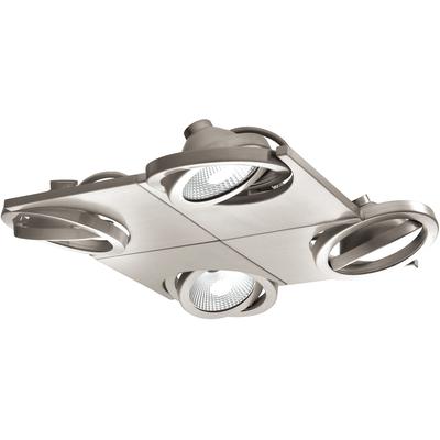EGLO - Brea 4-Light LED Ceiling Track Light with Adjustable Lamp Heads - Matte Nickel - 39251A