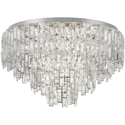 EGLO - Calmeilles 10-Light Ceiling Light - Chrome Crystal Elements - 39625A