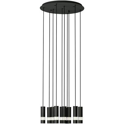 EGLO - Bernabeta 10-Light LED Circular Pendant - Black - 39708A