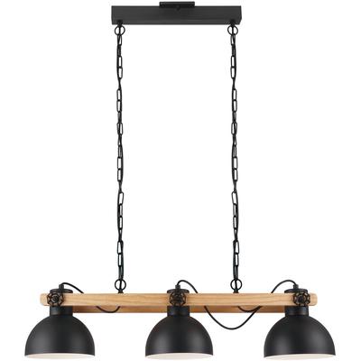 EGLO - Lubenham 3-Light Linear Pendant - Black - 43163A