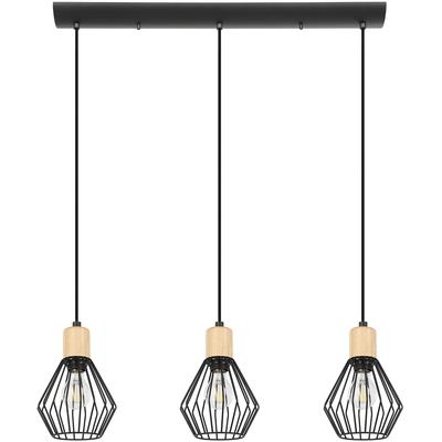 EGLO - Palmorla 3-Light Linear Pendant - Black - 43378A