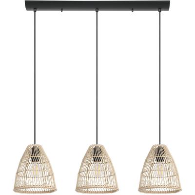 EGLO - Ayesgarth 3-Light Linear Pendant - Black - 43867A