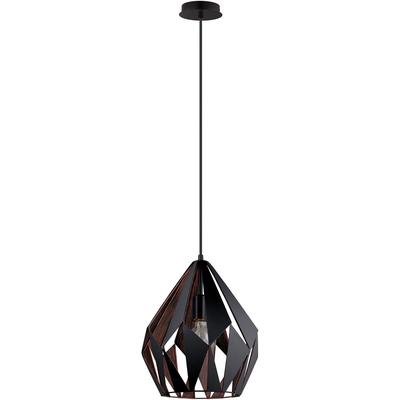 EGLO - Carlton 1 1-Light Pendant - Black - 49254A