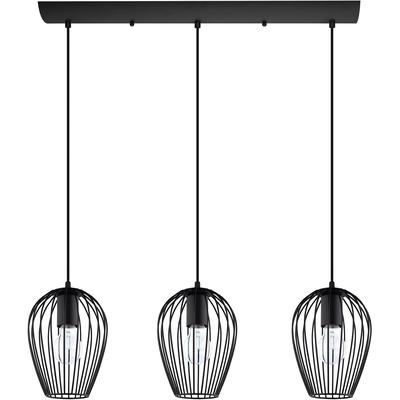 EGLO - Newtown 3-Light Linear Pendant - Black - 49478A