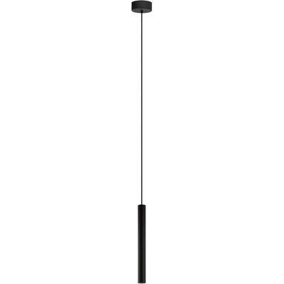 EGLO - Tortoreto 1-Light Cylinder Pendant - Matte Black - 62541A
