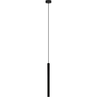 EGLO - Tortoreto 1-Light Cylinder Pendant - Matte Black - 62542A