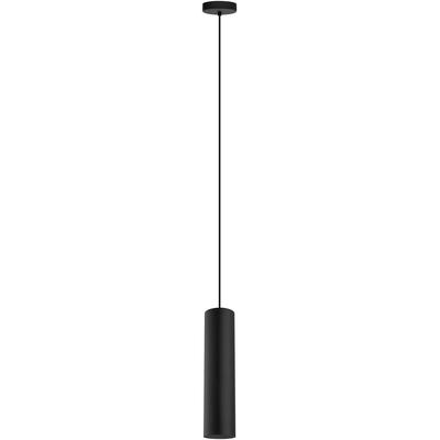 EGLO - Tortoreto 1-Light Cylinder Pendant - Matte Black - 62557A