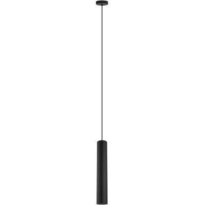 EGLO - Tortoreto 1-Light Cylinder Pendant - Matte Black - 62558A