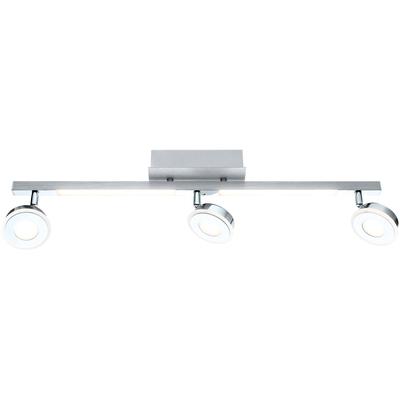 EGLO - Cardillio 3-Light LED Fixed Track Light - Brushed Aluminum/Chrome - 95998A