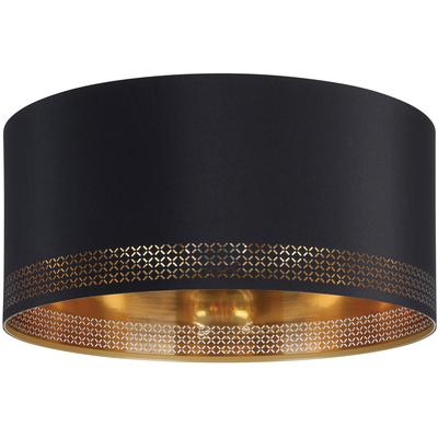 EGLO - Esteperra 1-Light Drum Ceiling Light - Black - 99272A