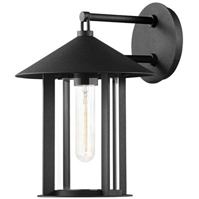 Troy Lighting - Long Beach 1-Light Exterior Wall Sconce - Textured Black - B1951-TBK