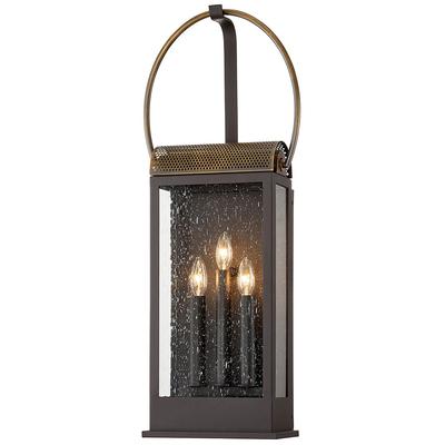 Troy Lighting - Holmes 3-Light Outdoor Wall Sconce - B7423-HZ/BR