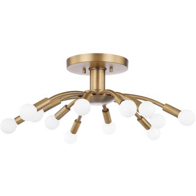 Troy Lighting - Tristan 12-Light Flush Mount - Patina Brass - C2812-PBR