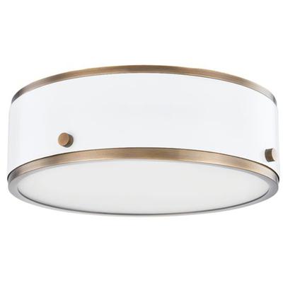 Troy Lighting - Eli 1-Light Small Flush Mount - C8312-PBR/SWH