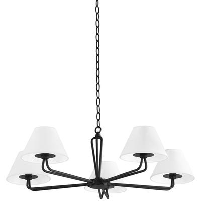 Troy Lighting - Ozias 5-Light Chandelier - Black Iron - F2536-BI
