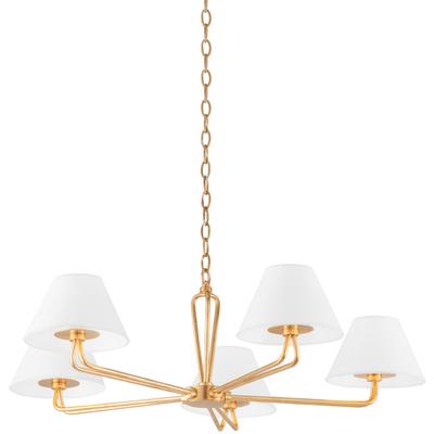 Troy Lighting - Ozias 5-Light Chandelier - Vintage Gold Leaf - F2536-VGL