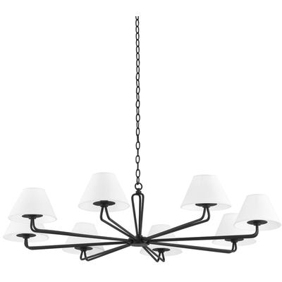 Troy Lighting - Ozias 8-Light Chandelier - Black Iron - F2550-BI