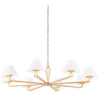 Troy Lighting - Ozias 8-Light Chandelier - Vintage Gold Leaf - F2550-VGL