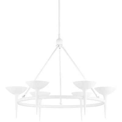 Troy Lighting - Cecilia 6-Light Chandelier - White Gesso - F2606-GSW