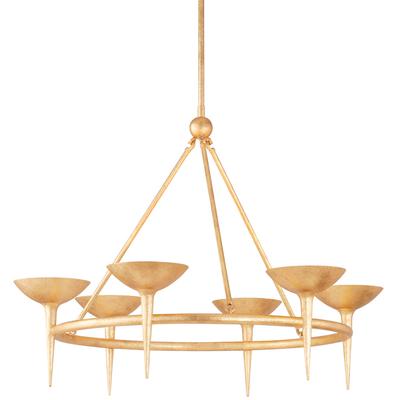 Troy Lighting - Cecilia 6-Light Chandelier - Vintage Gold Leaf - F2606-VGL