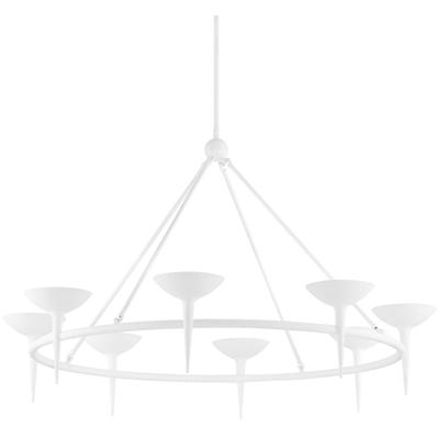 Troy Lighting - Cecilia 8-Light Chandelier - White Gesso - F2608-GSW