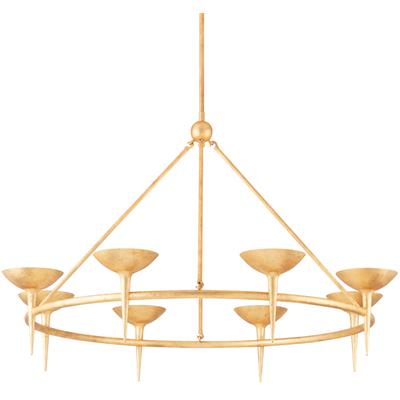 Troy Lighting - Cecilia 8-Light Chandelier - Vintage Gold Leaf - F2608-VGL