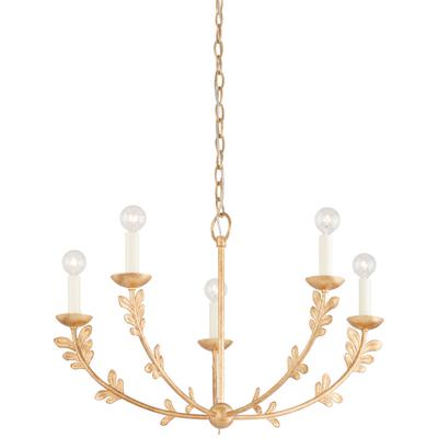 Troy Lighting - Florian 5-Light Small Chandelier - Vintage Gold Leaf - F4428-VGL